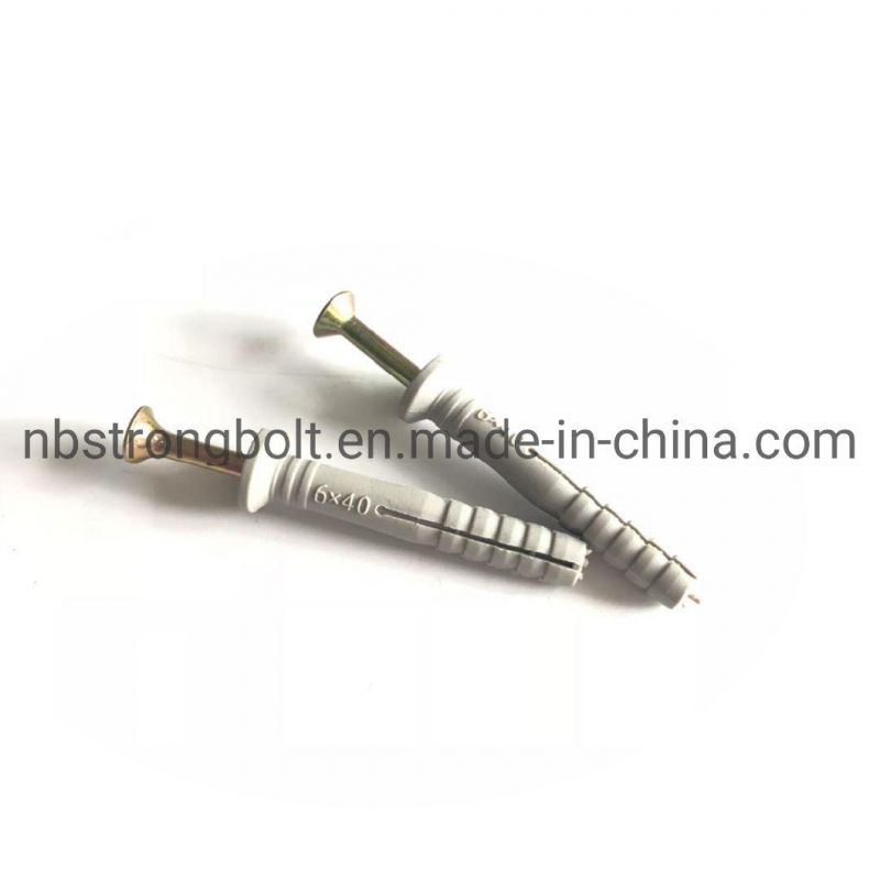 Nylon Hammer Drive Fixing Anchor Screw with Yzp