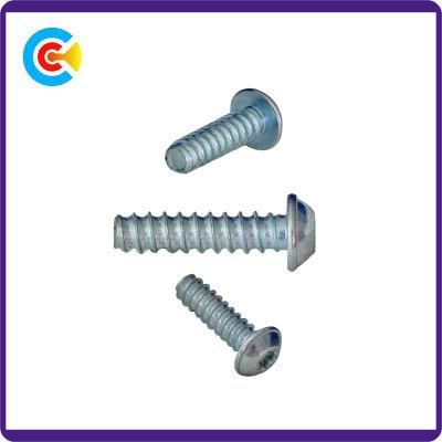 Steel/4.8/8.8/10.9 Flower/Cinquefoil Pan Head Inch Self Tapping Screws with Washer