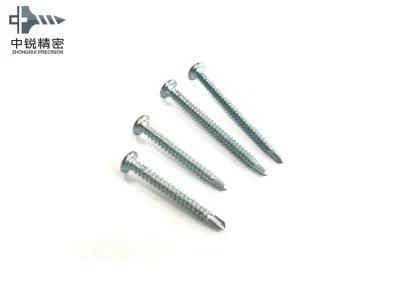 4.2X41mm White Zinc Plated Phillips Carbon Steel Crossed Recessed Pan Head Self-Drilling Screws