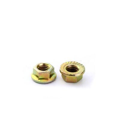 DIN6331 Flange Nut Yellow Zinc