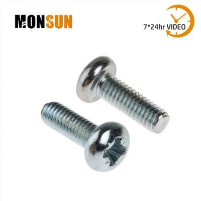 Bzp Plated Steel Pan Head Pozidriv Machine Screws