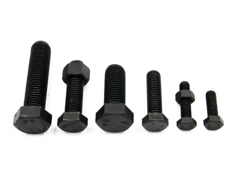 DIN933 DIN931 Hex Bolt with Nut and Washer Full Thread Half Thread Zinc Plated/Black Color /Grade 8.8 Bolt/Grade 4.8 Bolt