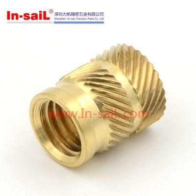 Male Hot Melt Outer Knurled Inserted Nut with in-Mold
