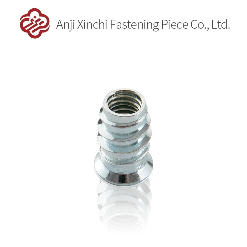 Blue and White Zinc Full Thread Hexagon Nut Hardware Fitting Fastener D Nut