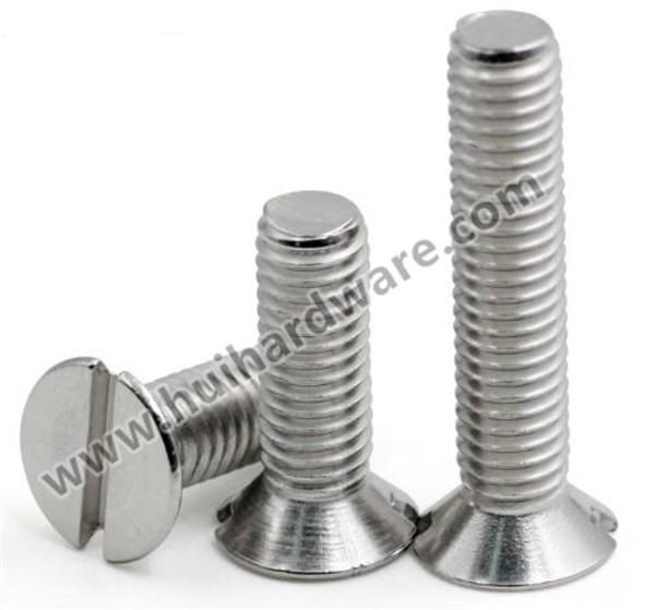ANSI B18.6.3 DIN963 Standard Slotted Countersunk/Flat Head Screws