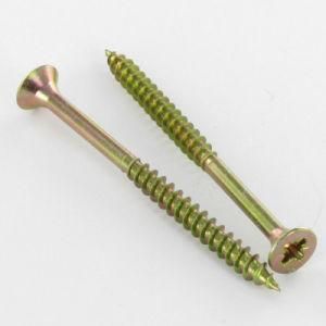 Pozi Countersunk-Head 6X180-Partial-Thread-Yellow-Zinc Chipboard-Screw