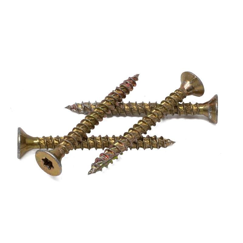Double Flat Head (countersunk) Torx Chipboard Screws 4 (6) Ribs Type 17 Chipboard Screws