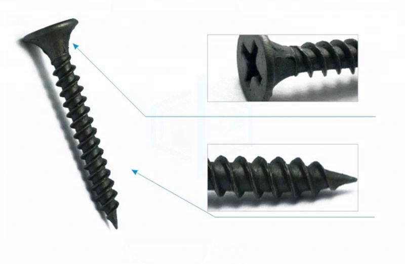 Fine Thread Black Phosphated Drywall Screws