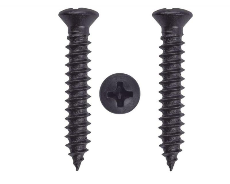 Black Phosphated Oval Head Self Tapping Sheet Metal Screw