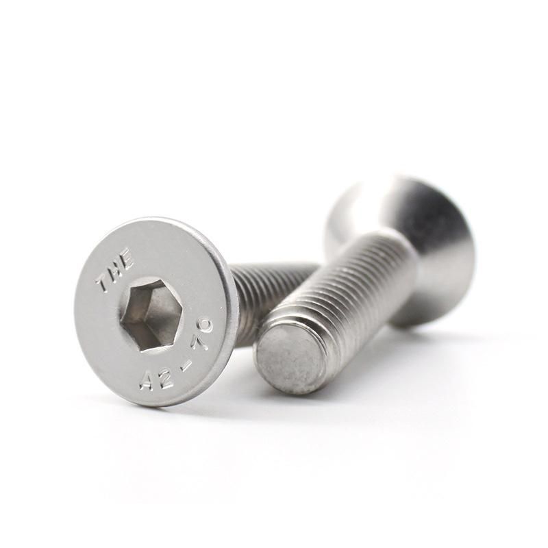 SS304 M6 Hex Socket Flat Head Machine Screw