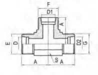 Hydraulic Adaptor Metric Male 24° Tee L. T. Hose Fitting, Hose Nipple, Hose Ends