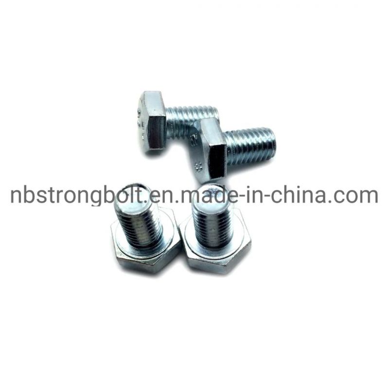 China Fastener DIN933 Hex Bolt Gr. 8.8 Screw with White Zinc Plated Cr3+