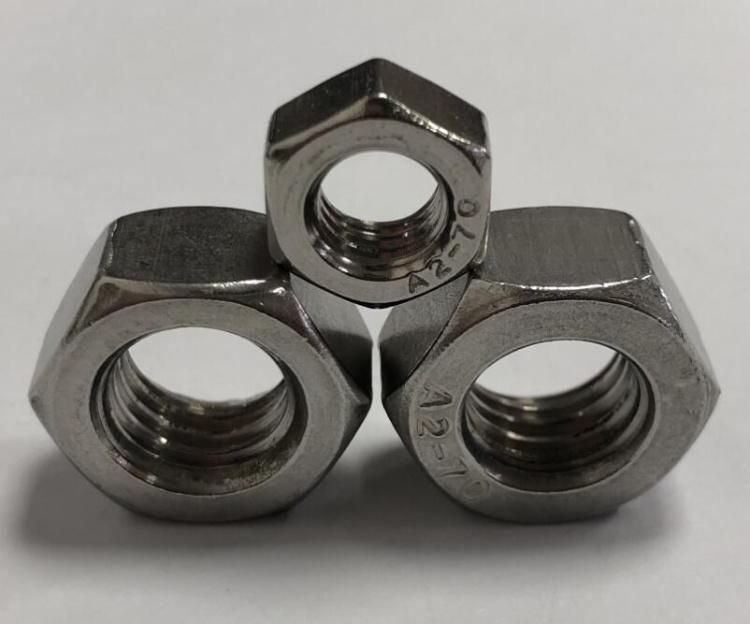 SS304 A2-70 Stainless Steel DIN934 Hex Nut