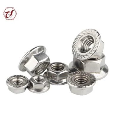 A2 Stainless Steel DIN6923 304 Flange Serrated Nut/SS304 Flange Bolt/GB6177.1 Flange Bolt