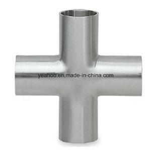 BS Sanitary Grade Stainless Steel Pipe Tube Fitting Welded Cross