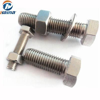 High Quality Stainless Steel Fine Hex Cap Screw with Nut