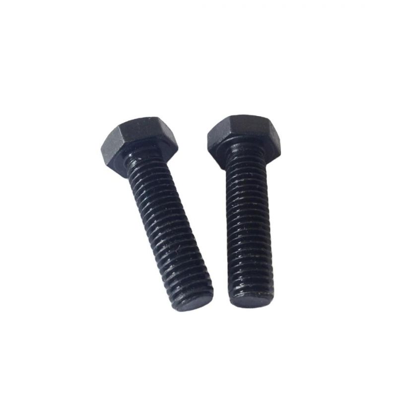 DIN933 Hex Head Bolt Hex Cap Screw Full Thread Carbon Steel Black Oxide Galvanized