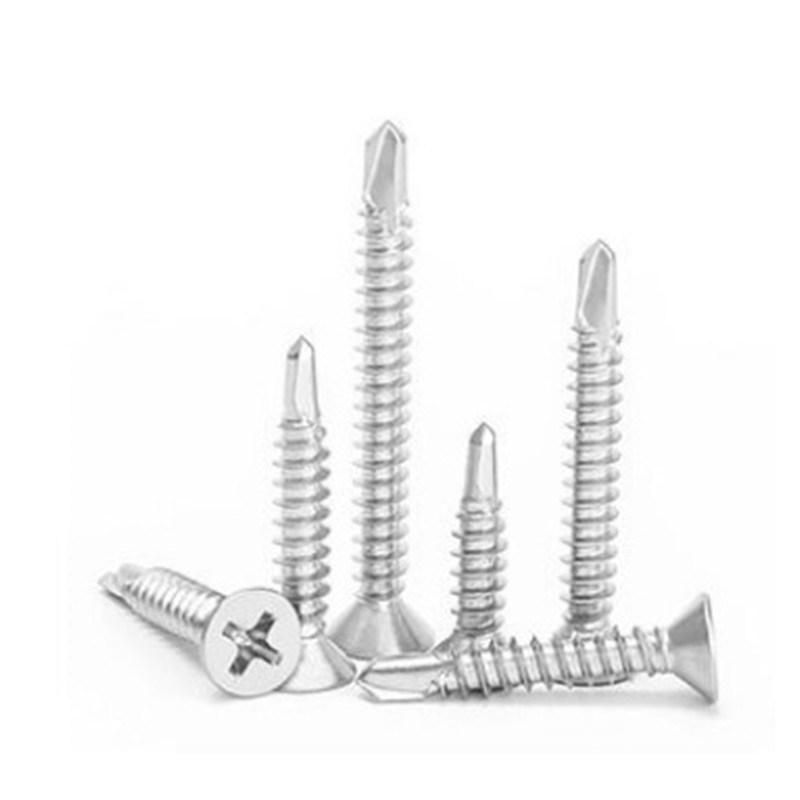 DIN/ISO 15482 Stainless Steel Phillips Countersunk/Flat Head Self Drilling Screws