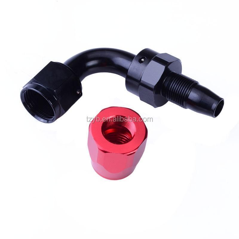 Red Black 180 Degree An10 Swivel Oil Fuel Hose End Fitting Connector