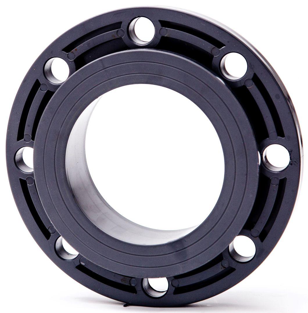 High Quality Water Supply Plastic Butterfly Valve Flange UPVC Faucet Water Pipe Flange UPVC Van Stone Flange PVC Ts Flange PVC Blind Flange UPVC Blank Flange