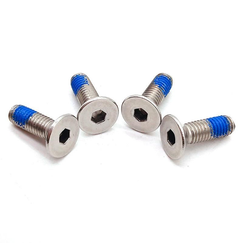 Stainless Steel Cuntersunk Machine Screw with Nylok Surface