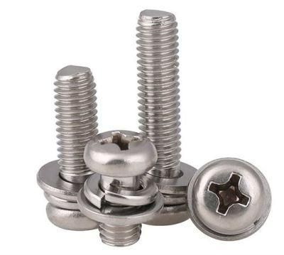 M2.5m3m4m5m6m8 304 Stainless Steel Round Head Screw and Nut Set Pan Head Set Screws Mini Screw