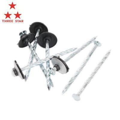 Chinese Factory Supply 2.5 Roofing Nails Galvanized Umbrella Head 25kg spiral Shank Roofing Nails