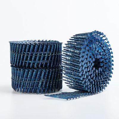 Blue Ring Shank Coil Nail for Hospital Furniture Making