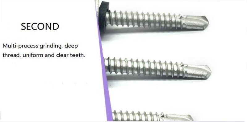 Stainless Steel 316+Scm 435 SUS Metal Compound Hex Head Composite Self Drilling Bi-Metal Screw