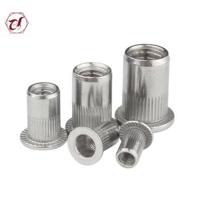 Stainless Steel Slipproof Flat Head Rivet A2 Blind Nut