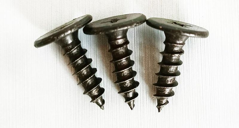 Pancake Head Black Phosphating Phillips Drive Wood Furniture Screw/Tornillos Made in China