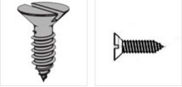 Stainless Steel Slotted Countersunkhead Tapping Screws DIN7972
