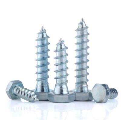 Galvanized Hexagon Head Wood Screw DIN571 Furniture Concrete Screw