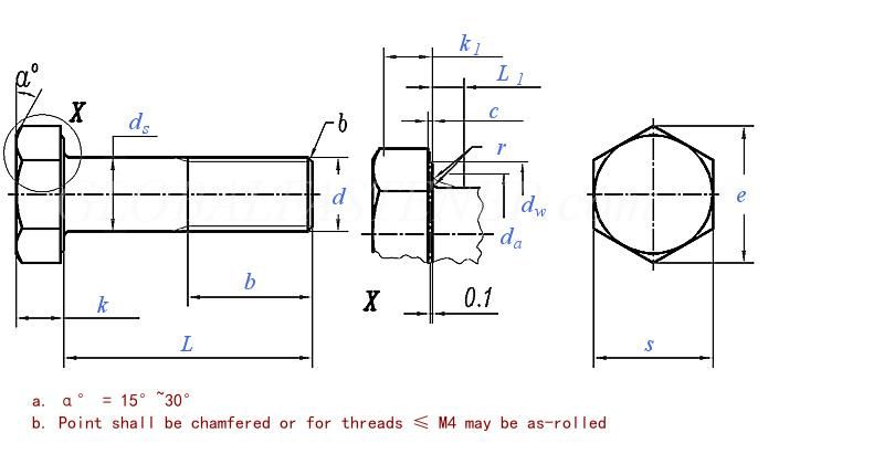 ISO 4014 High Quality Stainless Steel Fasteners SUS304 Hexagon Head Bolts Grades a and Bmade in China