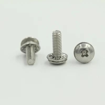 Customed Cross Phillips Pan Head Combination Screw Machine Screw with Washer