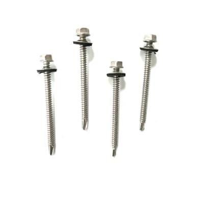SUS304/316/410 Hex Head Self Drilling Screw with EPDM Bonded Washer