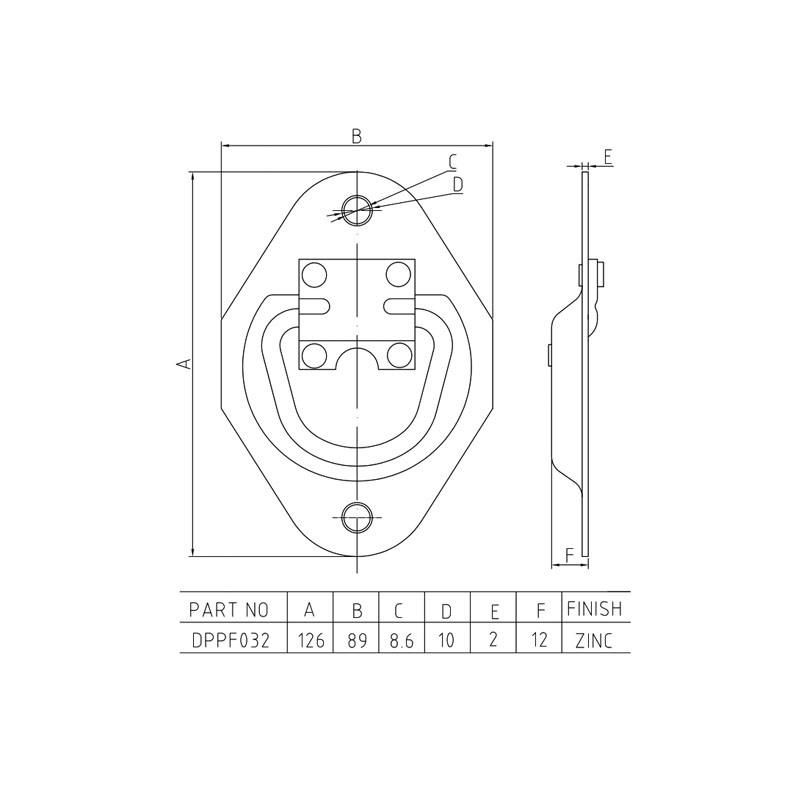 Pan Fitting/ Recessed Rope Ring