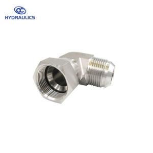 Adapter Tube Fitting Male Jic to Female Jic Swivel 90 Degree Elbow Hydraulic Connector