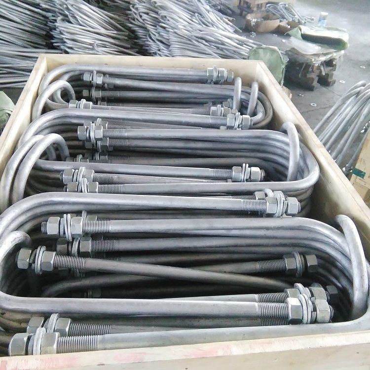 All Sizes SS304 316 M6 M8 M10 Pipe Clamp Square Bending Nut Washer Truck Boat U Bolts