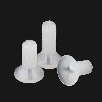 Mixed Stowage White Nylon Countersunk Head Cross Recess Machine Screw for Amazon Seller