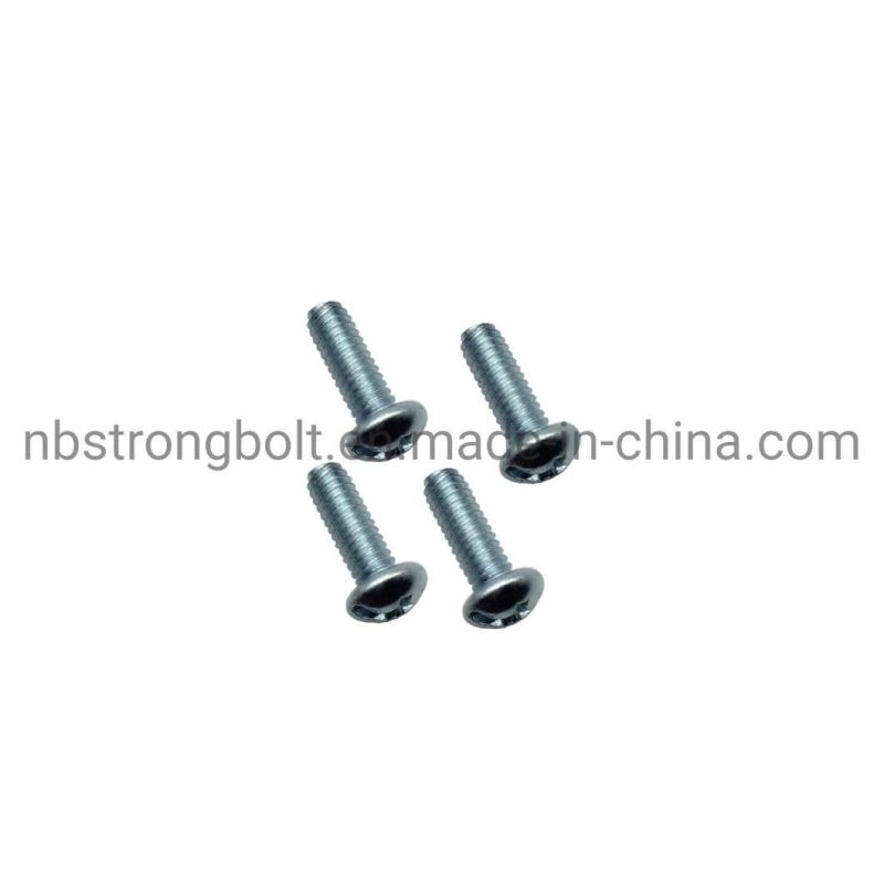 Philps/Slot Pan Head Thread Rolling Screw #8-32X1/2" Zinc Plated Cr3+