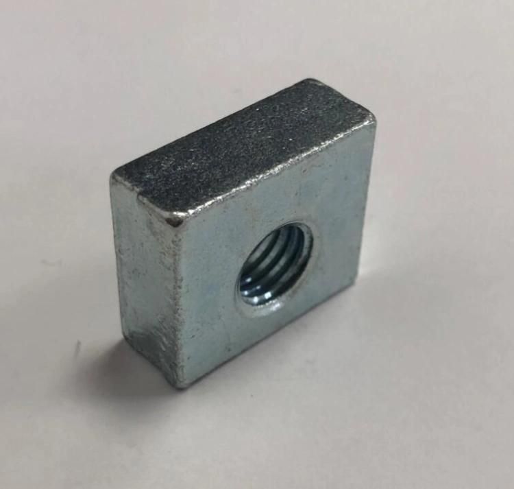 Carbon Steel Customized Square Nut Zinc Plated