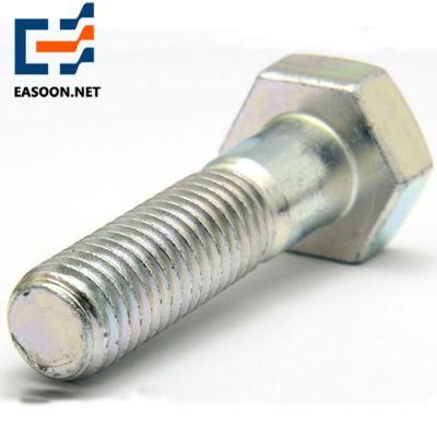Color Zinc Plated Hot DIP Galvanized Hex Bolt Half Thread Hex Cap Bolt with Nut and Washer Zinc Steel Fasteners Made in China