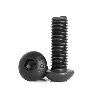 ISO7380 Button Head Socket Screw Bolt Allen Head Screw Bolt Carbon Steel Black Finish Gr10.9