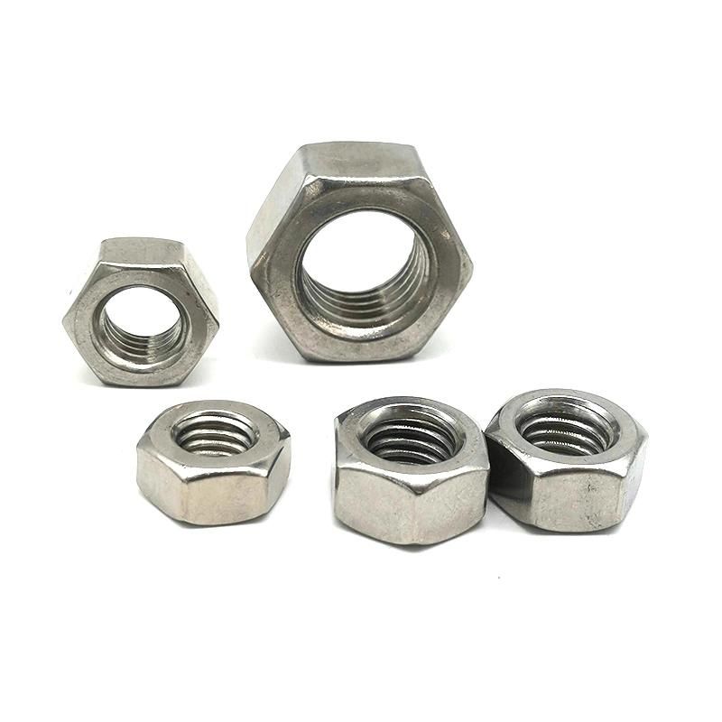 M5 SS304 Stainless Steel A2-70 DIN934 Hex Nut Hexagon Nut with Coarse Thread Fine Pitch Thread