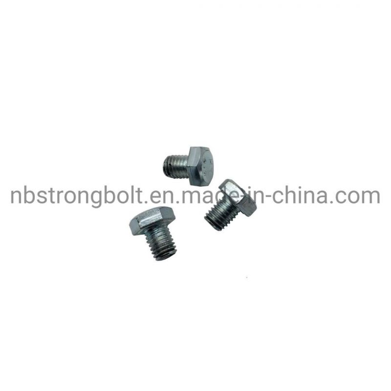DIN933 Screw Hex Bolt Gr. 8.8 with White Zinc Plated Cr3+ M10X16