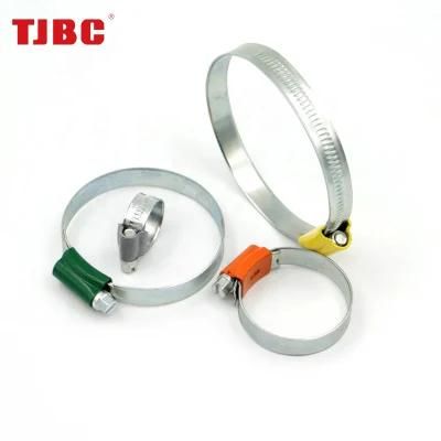 W4 304ss Stainless Steel Adjustable Worm Gear British Type Hose Clip with Tube Housing, 11.7mm Bandwidth, 150--180mm
