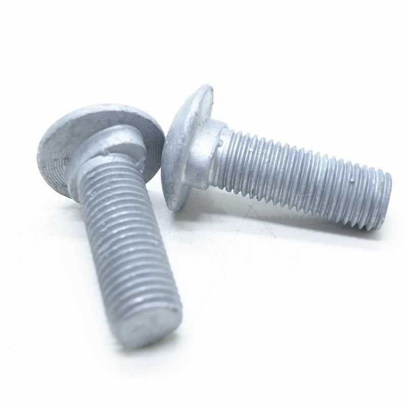 Guardrail Bolt with Tenon, Highway Guardrail Fastener H. D. G Hot DIP Galvanized Carbon Steel Guardrail Splicing Bolt with Nut