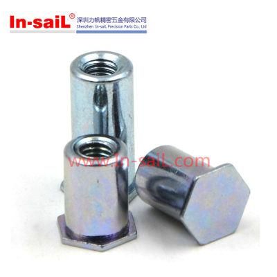 M4 Zn Plated Steel Self Clinching Flush Nut