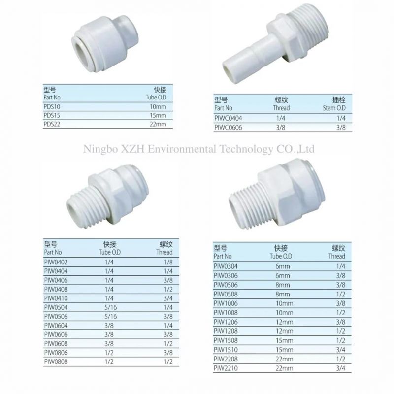 Union Right Angle Quick Fittings with Tube Size1/4′ ′